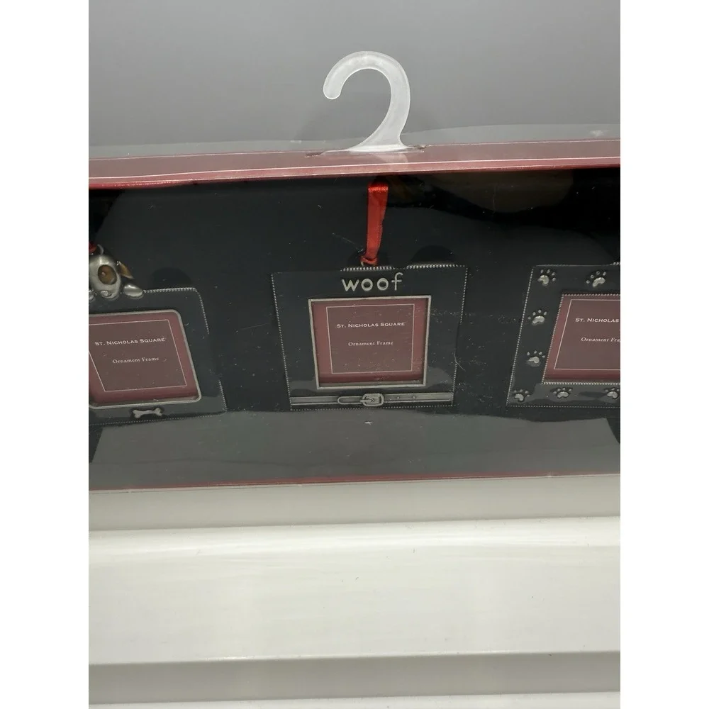 St. Nicholas Square - Set of 3 Photo Frames (Dog, Woof, Paw Print)